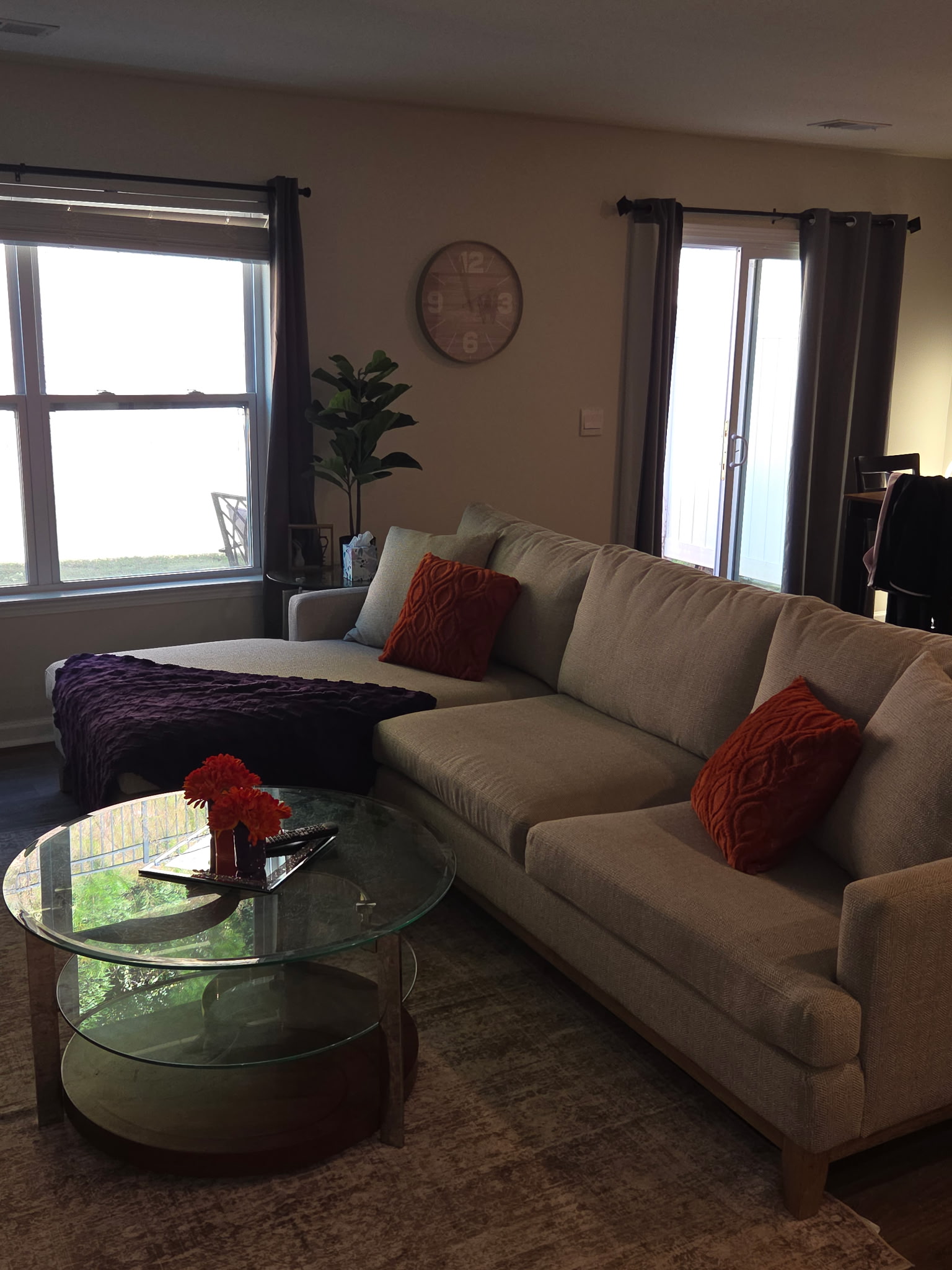 Living room seating and coffee table
