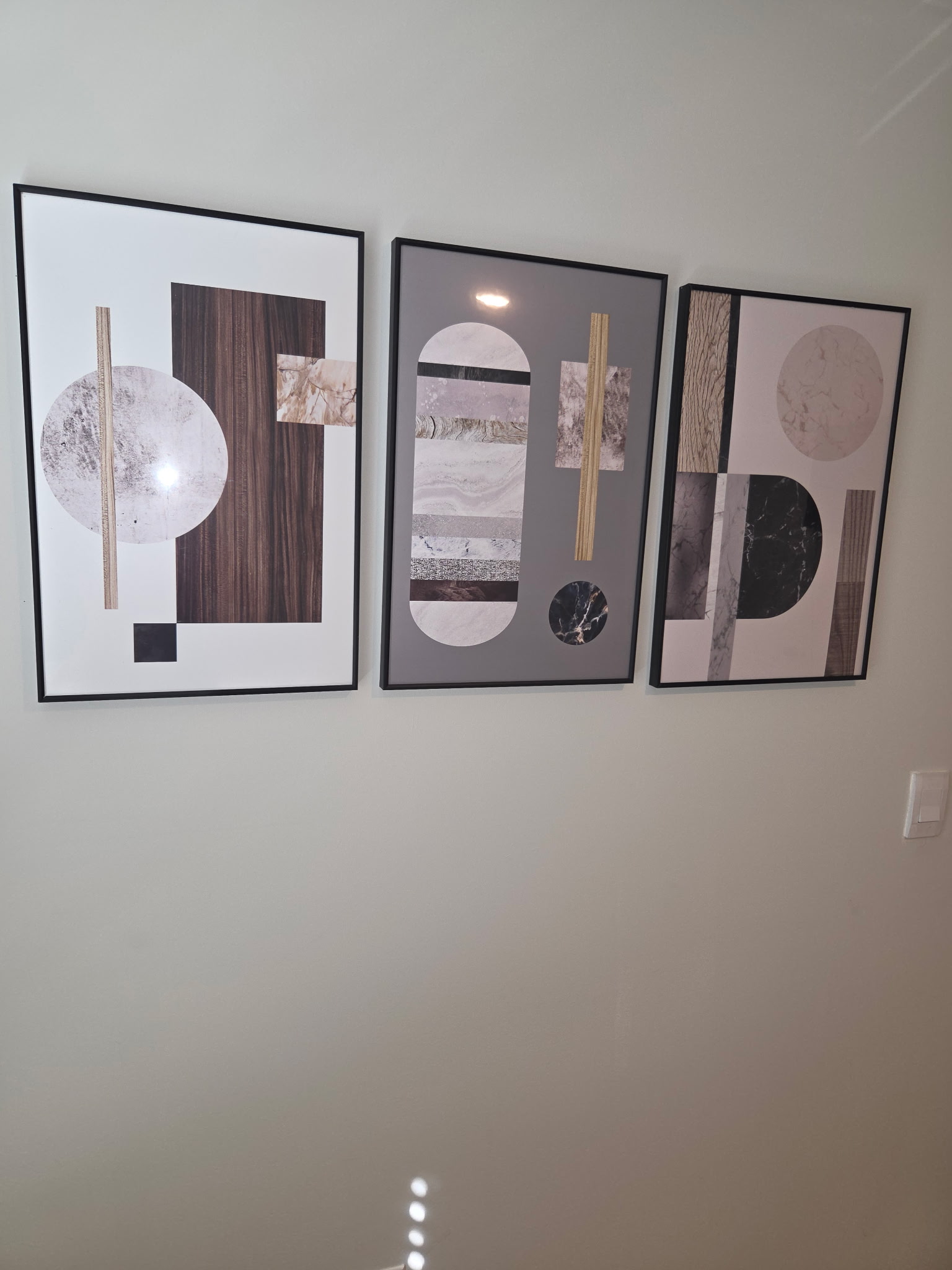 Framed artwork in the home