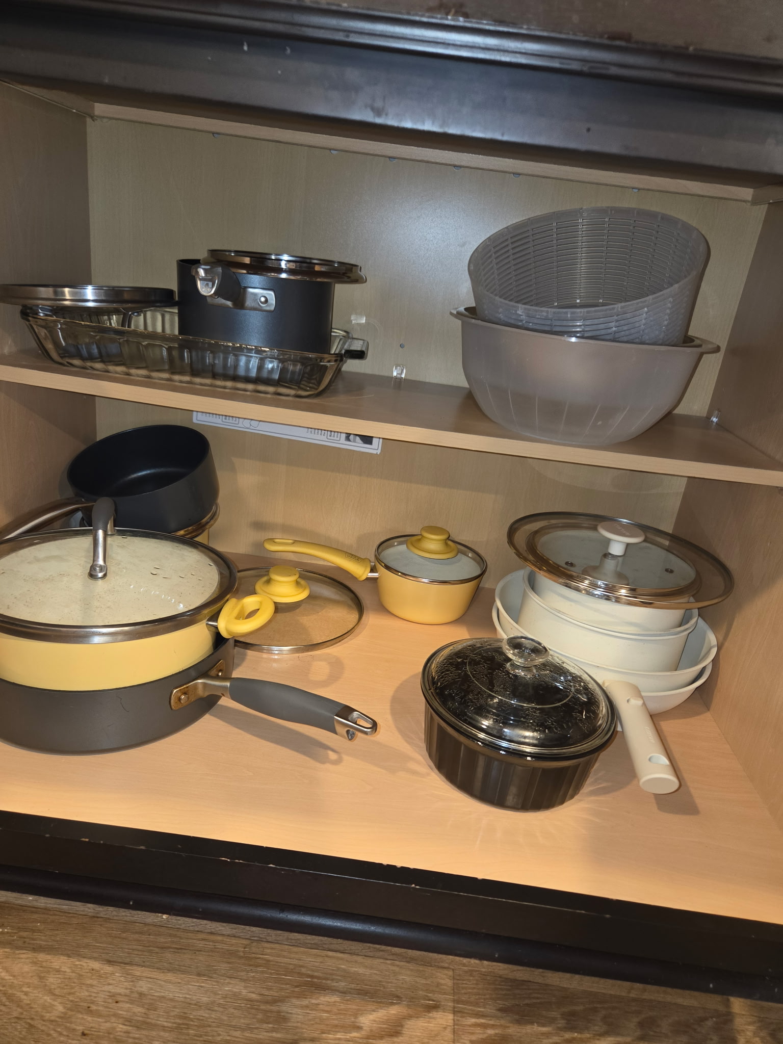 Pots and pans in the kitchen