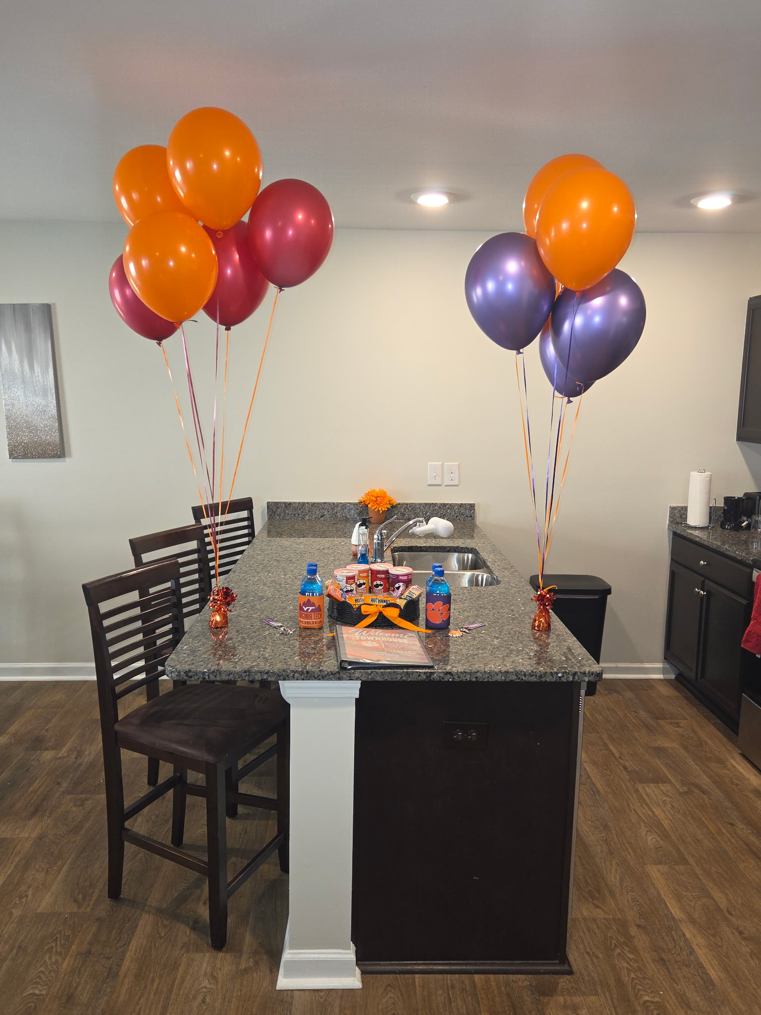 Dining area set for a celebration